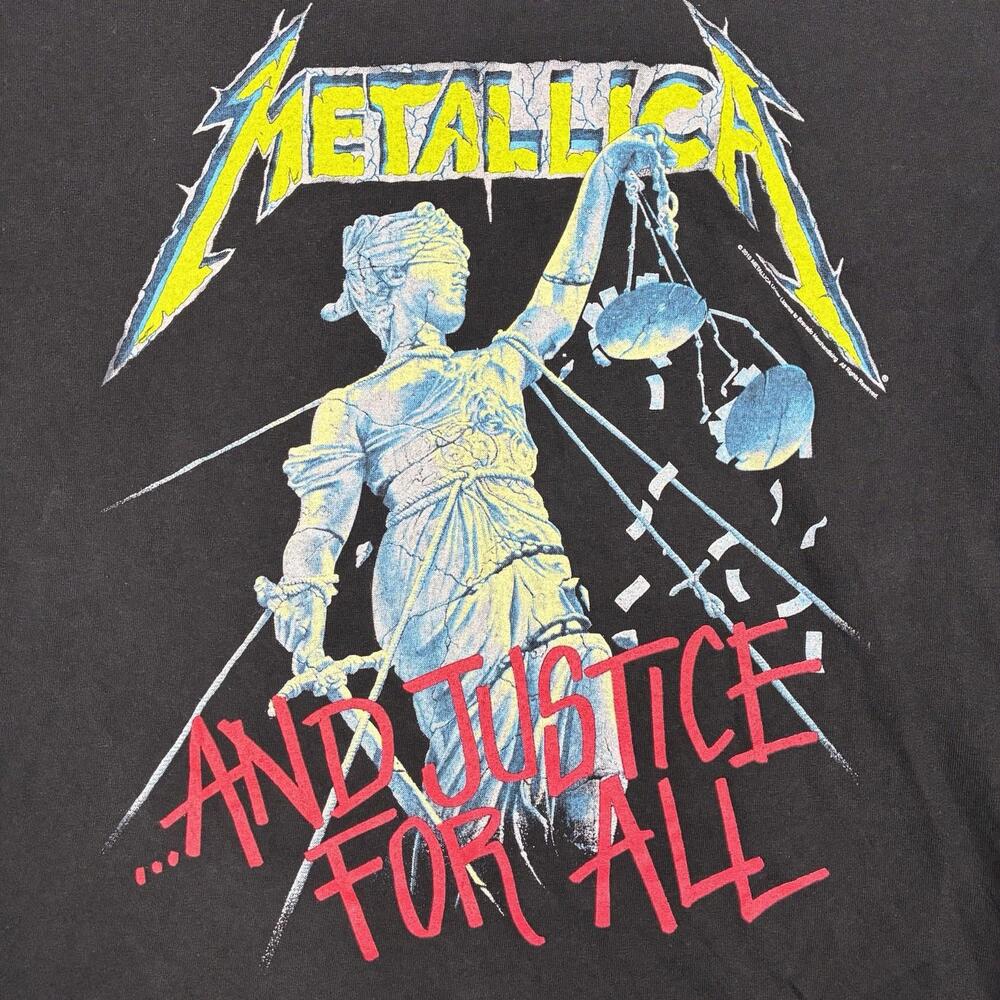 Metallica And Justice For All T Shirt Men’s Small Black Graphic Band Tee 2015 - Picture 2 of 8